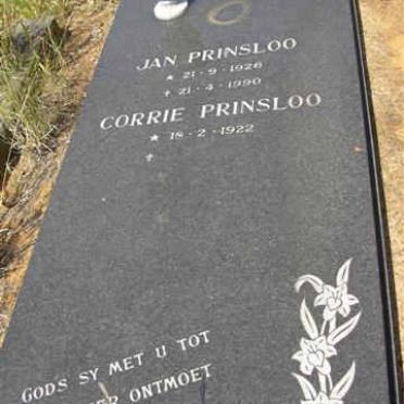 PRINSLOO Jan 1926-1990 &amp; Corrie 1922-