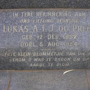PREEZ Lukas A.T.J., du 1952-1954