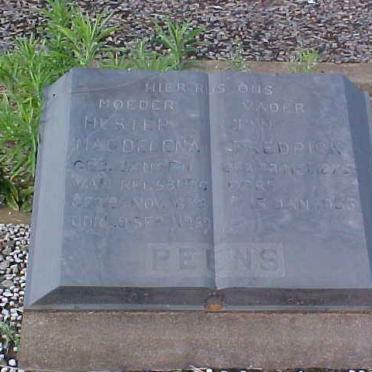 PEENS Frederick &amp; Hester Magdalena nee JANSEN VAN RENSBURG