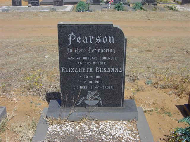 PEARSON Elizabeth Susanna 1911-1980