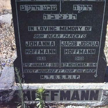 HOFFMANN Jacob Joshua -1914 &amp; Johanna -1919