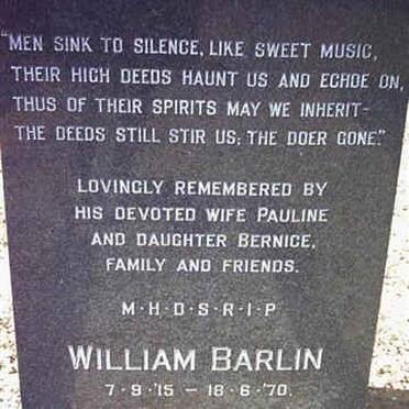 BARLIN William 1915-1970