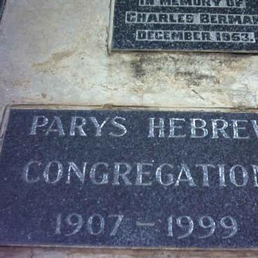 5. Parys Hebrew Congregation 1907-1999