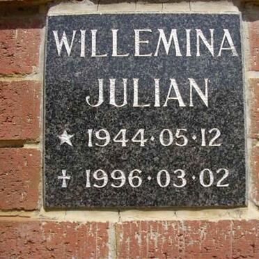 JULIAN Willemina 1944-1996