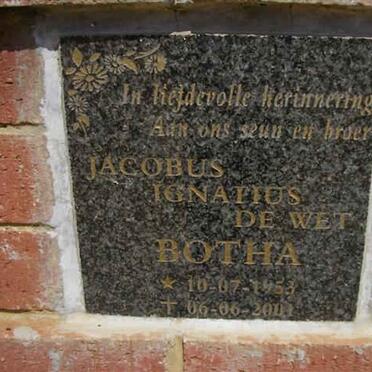 BOTHA Jacobus Ignatius De Wet 1953-2001