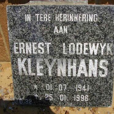 KLEYNHANS Ernst Lodewyk 1941-1996