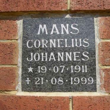MANS Cornelius Johannes 1911-1999