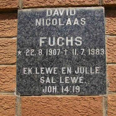 FUCHS David Nicolaas 1907-1983