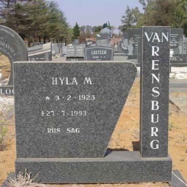 RENSBURG Hyla M., van 1923-1993
