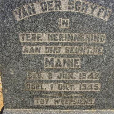 SCHYFF Manie, van der 1942-1945