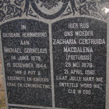 STRAUSS Michael Cornelius 1878-1944 &amp; Zacharia Gertruida Magdalena PRETORIUS 1878-1961