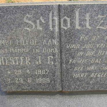 SCHOLTZ Hester J.C. 1907-1989