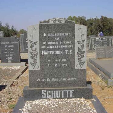SCHUTTE Marthinus T.S. 1916-1977