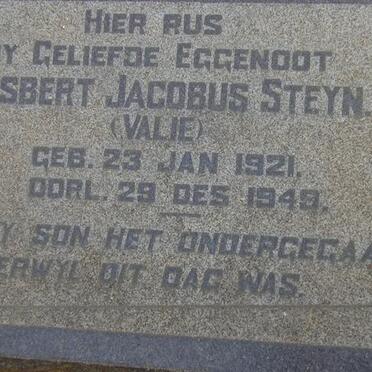 STEYN Gysbert Jacobus 1921-1949
