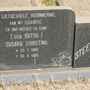 STEENKAMP Susara Christina nee BOTHA 1908-1980
