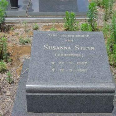 STEYN Susanna nee SCHEEPERS 1907-1967