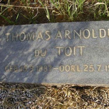 TOIT Thomas Arnoldus, du 1887-1961