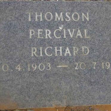 THOMSON Percival Richard 1903-1993