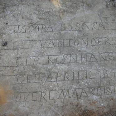 TONDER Jacoba Susara, van KLYNHANS 1844-1919