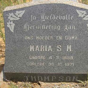THOMPSON Maria S.M. 1899-1971