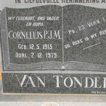 TONDER Cornelius P.J.M., van 1915-1979