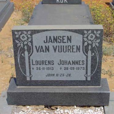 VUUREN Lourens Johannes, Jansen van 1913-1979