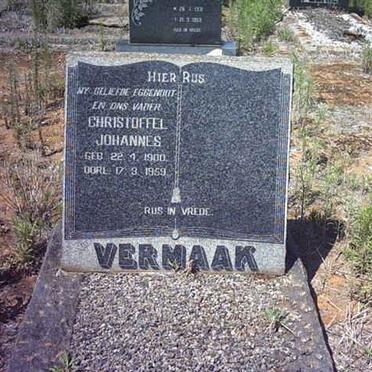 VERMAAK Christoffel Johannes 1900-1959