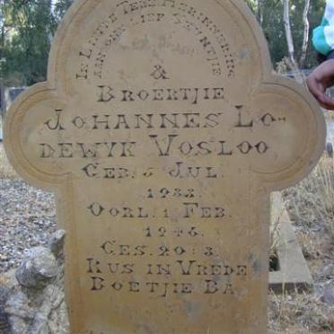 VOSLOO Johannes Lodewyk 1933-1946