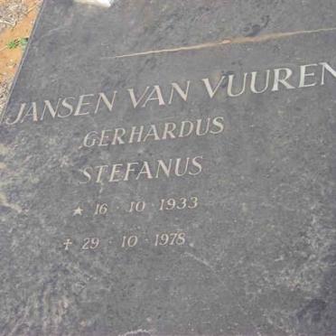 VUUREN Gerhardus Stefanus, Jansen van 1933-1978