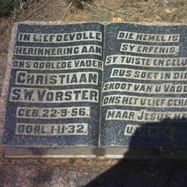 VORSTER Christiaan S.W. 1856-1932