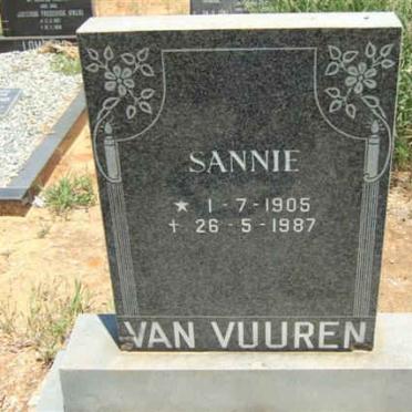 VUUREN Sannie, van 1905-1987
