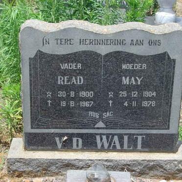 WALT Read, v.d. 1900-1967 &amp; May 1904-1978