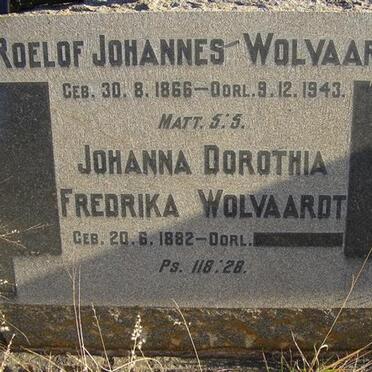 WOLVAARDT Roelof Johannes 1866-1943 &amp; Johanna Dorothea Fredrika 1882-