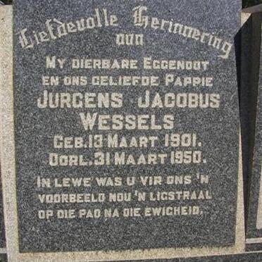 WESSELS Jurgens Jacobus 1901-1950