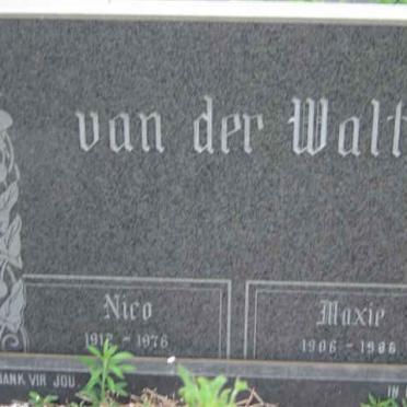WALT Nico, van der 1912-1976 &amp; Maxie 1906-1986