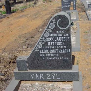 ZYL Dirk Jacobus Hattingh, van 1899-1978 &amp; Elsie Chatherina POTGIETER 1908-1991