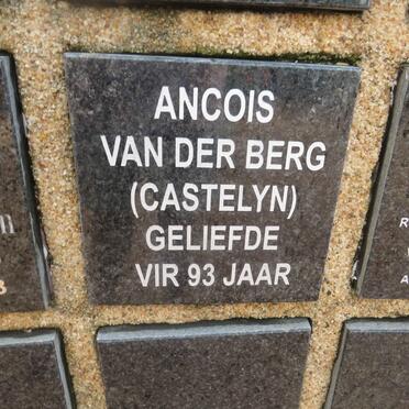 BERG Ancois, van der nee CASTELYN