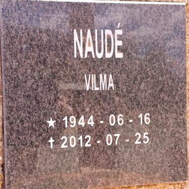 NAUDÉ Vilma 1944-2012