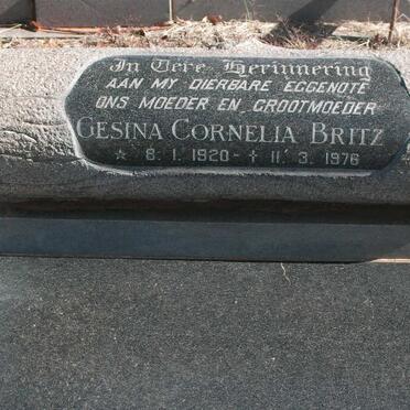 BRITZ Gesina Cornelia 1920-1976