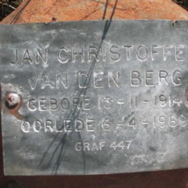 BERG Jan Christoffel, van den 1914-1989