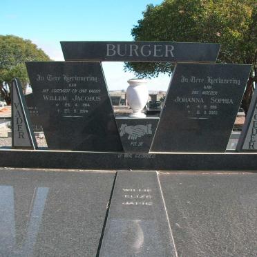BURGER Willem Jacobus 1914-1974 &amp; Johanna Sophia 1916-2002