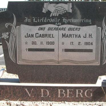 BERG Jan Gabriel, v.d. 1900- &amp; Martha J.H. 1904-
