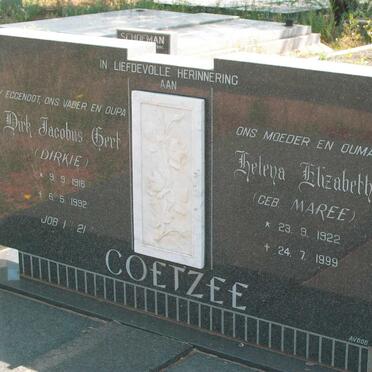 COETZEE Dirk Jacobus Gert 1916-1992 &amp; Helena Elizabeth MAREE 1922-1999