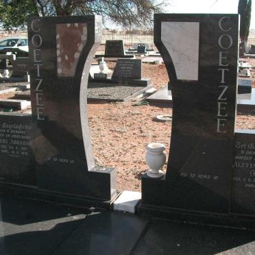 COETZEE Gert Abraham 1907-1979 &amp; Aletta Gertruida V.D.SCHYFF 1918-1979