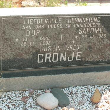 CRONJE Dup 1920-2002 &amp; Salome 1926-