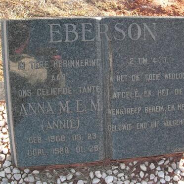 EBERSON Anna M.E.M. 1908-1988