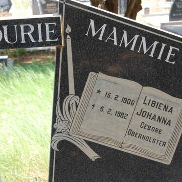 FOURIE Libiena Johanna nee OBERHOLSTER 1906-1982