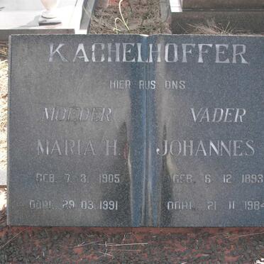 KACHELHOFFER Johannes J. 1893-1984 &amp; Maria H. 1905-1991