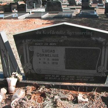 LANGE Lucas Cornelius, de 1899-1978