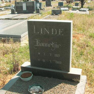 LINDE Hannetjie 1921-1989
